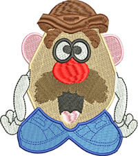 Potato head-Potato, head, machine embroidery, Mr. Potato,embroidery, toy, story