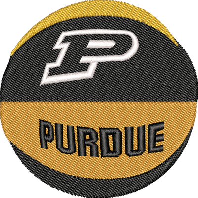 Purdue ball-Purdue ball, basketball, machine embroidery