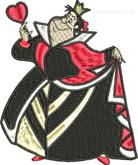 Queen of Hearts-Queen of Hearts, Alice hearts, Alice in wonderland, machine embroidery, embroidery designs, Childrens embroidery, Alice embroidery