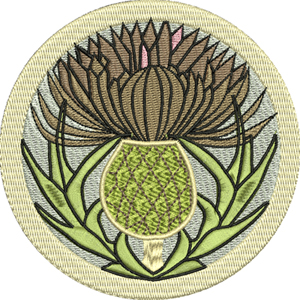 Radiant Pineapple-Quilt square, Radiant Pineapple, quilt, machine embroidery, quilts