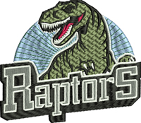 Raptor-Raptor, dinosaur, dinosaur embroidery, machine embroidery, embroidery, stitchedinfaith