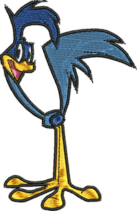 Road Runner-Road Runner embroidery, machine embroidery, cartoon embroidery,