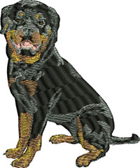 Rottweiler Dog-Rottweiler Dog, Machine embroidery, Dog embroidery, Rottweiler, animal embroidery, pet embroidery