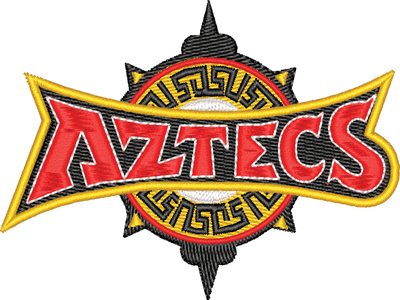 San Diego Aztecs-San Diego Aztecs, Aztecs, basketball, machine embroidery