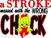 Stroke messed with-Stroke awareness, Women stroke, Chick stroke, stroke, awareness ribbons