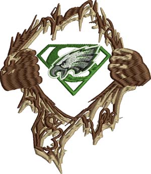 Super Power-Super Power, football,machine embroidery, eagles