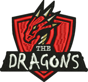 The Dragon-Dragon, Dungeon, machine embroidery, animals