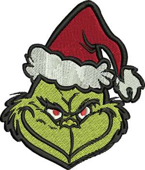 The Grinch-machine embroidery, Christmas, Grinch, holiday, embroidery