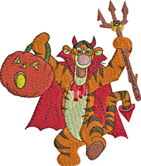 Trick or Treat Tigger-Halloween embroidery, Trick or Treat, Tigger, machine embroidery
