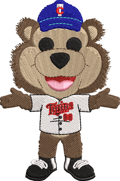 Twin Cities Mascot-Baseball, Twin Cities, Mascot, Minnesota, machine embroidery, embroidery