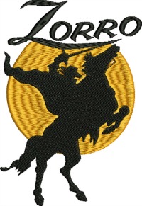 Zorro-Zorro machine embroidery stitchedinfaith.com