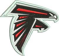 Atlanta Falcons-Atlanta, football, machine embroidery, sports embroidery, falcons football, falcons
