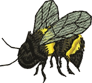 Bumble Bee-machine embroidery bumble bee bee embroidery embroidery bee keepers hat