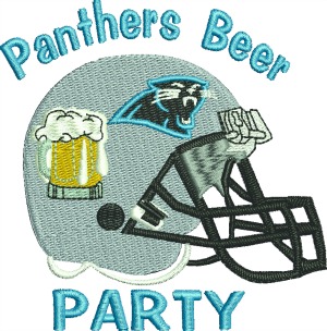 Football Panthers Taigate Beer Party Helmet-MACHINE EMBROIDERY FOOTBALL PANTHERS HELMET FOOTBALL PARTY SPORTS TEAMS