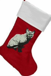 Cat Embroidered Christmas stocking-Cats Christmas stockings Animal Stockings Cat Stockings Christmas Cat lovers stockings stitchedinfaith.com