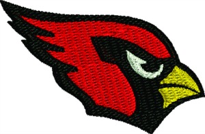 Football Red Cardinal Team-FOOTBALL CARDINAL MACHINE EMBROIDERY DIGITIZING SPORTS