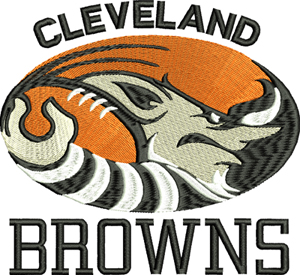 Cleveland browns-Cleveland, football, Browns, machine embroidery, sports