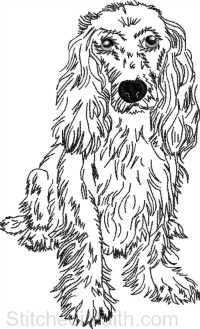 Cocker Spaniel Dog-Cocker spaniel dog machine embroidery, machine embroidery, animal embroidery, dog embroidery, cocker embroidery, spaniel embroidery, dogs, 