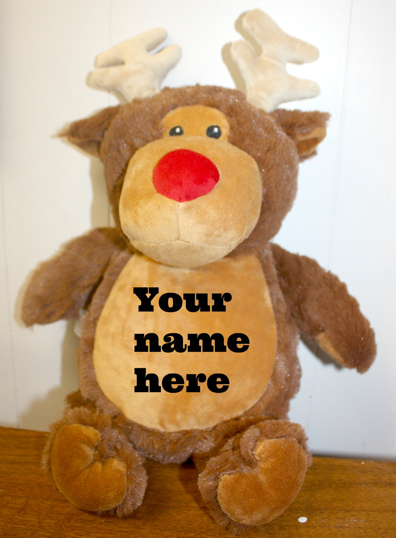 Name  You Reindeer, Personalized And Embroidered, Kids Love Them!-Reindeer stuffed animal pets embroidered personalized children pets 