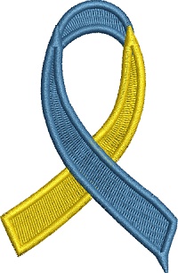 Downs syndrome ribbon-Downs syndrome ribbon awareness ribbons downs ribbon stitchedinfaith.com machine embroidery
