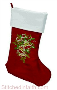 Silver Bells Personalized Christmas stocking