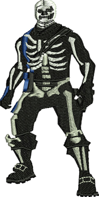 Skull Trooper-Skull Trooper, trooper, fort nite, games, machine embroidery