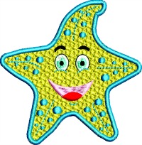 Star Fish-Star fish machine embroidery fish sea life embroidery stitchedinfaith.com fishing