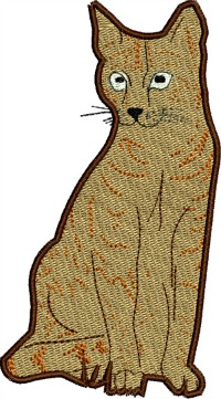 Tabby Cat-Tabby embroidery, Tabby Cat embroidery, machine embroidery, cat embroidery, embroidery, feline embroidery, animal embroidery, stitchedinfaith.com