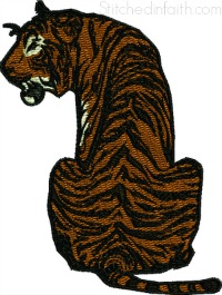 Tiger-Tiger, embroidery, machine embroidery, cats