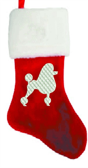 Poodle Dog Personalized Christmas Stocking-Poodle stocking Christmas embroidered poodleembroidered stocking dog